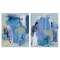 Stupell Industries Blue Abstract with Yellow 2pc Canvas Wall Art Set Design by Melissa Wang
